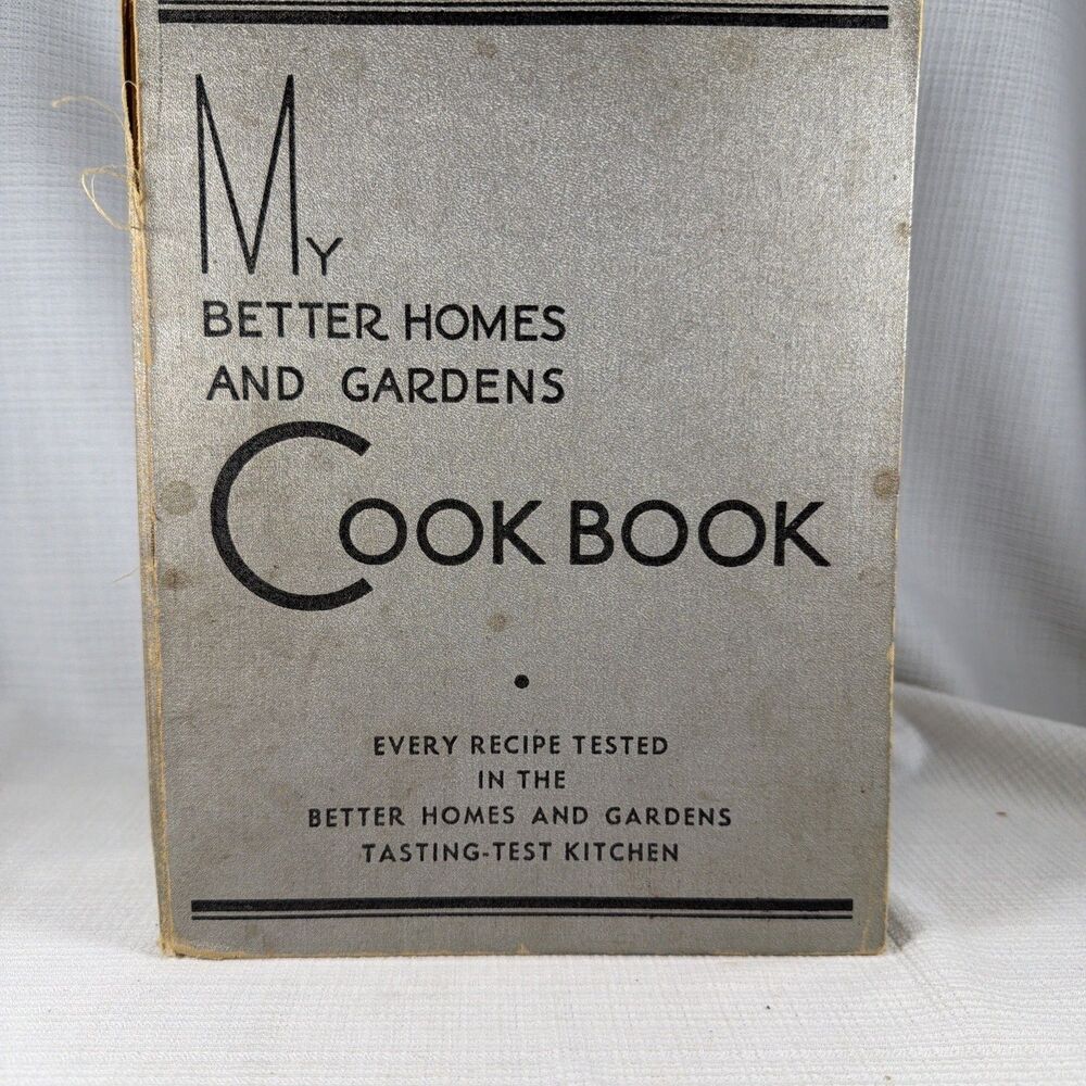 Vintage 1936 My Better Homes and Gardens Cook Book Silver 3 Ring Binder Tabs